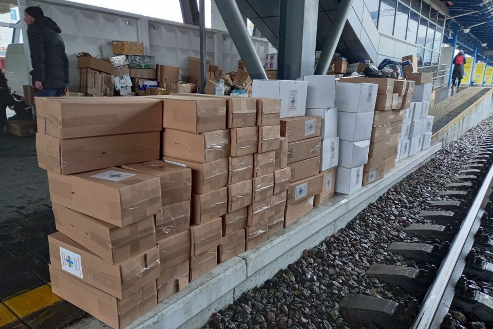 Supplies On Their Way To Vulnerable People From The Central Railway Station In Kyiv. Photo Caritas Ukraine