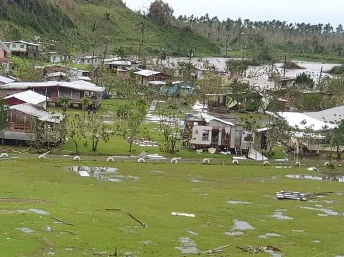 Damage In Fiji. Photo Fiji Broadcasting Corporation.