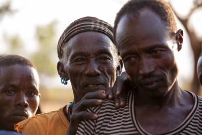 Men In A Village Devastated By Drought In Southwestern Ethiopia.