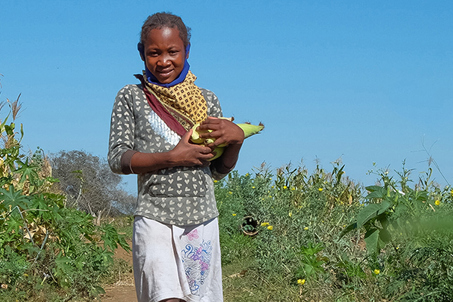 Anatercia on her community farm