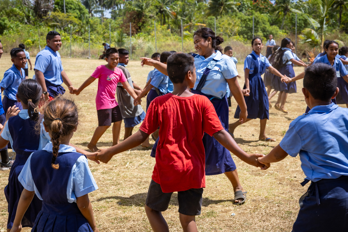 Children Playing At A School In Samoa Where 7 Percent Of People Live In Low Lying Coastal Areas Vulnerable To Rising Sea Levels Photo Credit Caritas Australia