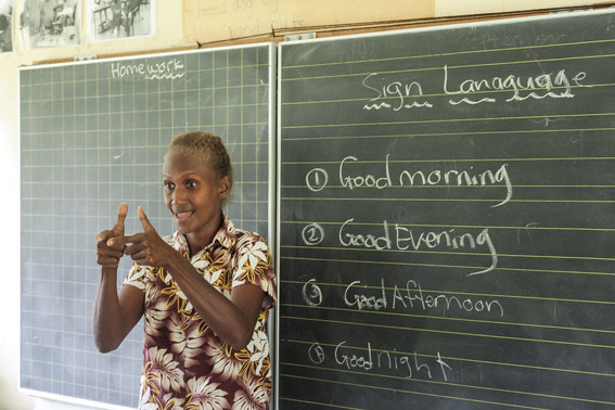 Margret Teaching Students