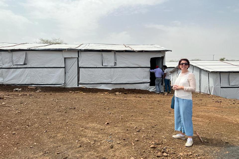 CEO Kirsty Robertson At IDP Camp In Ethiopia. Photo Jessica Stone Caritas Australia