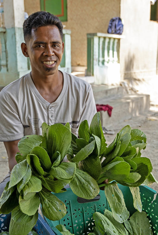 Chiquito Holding His Vegetables