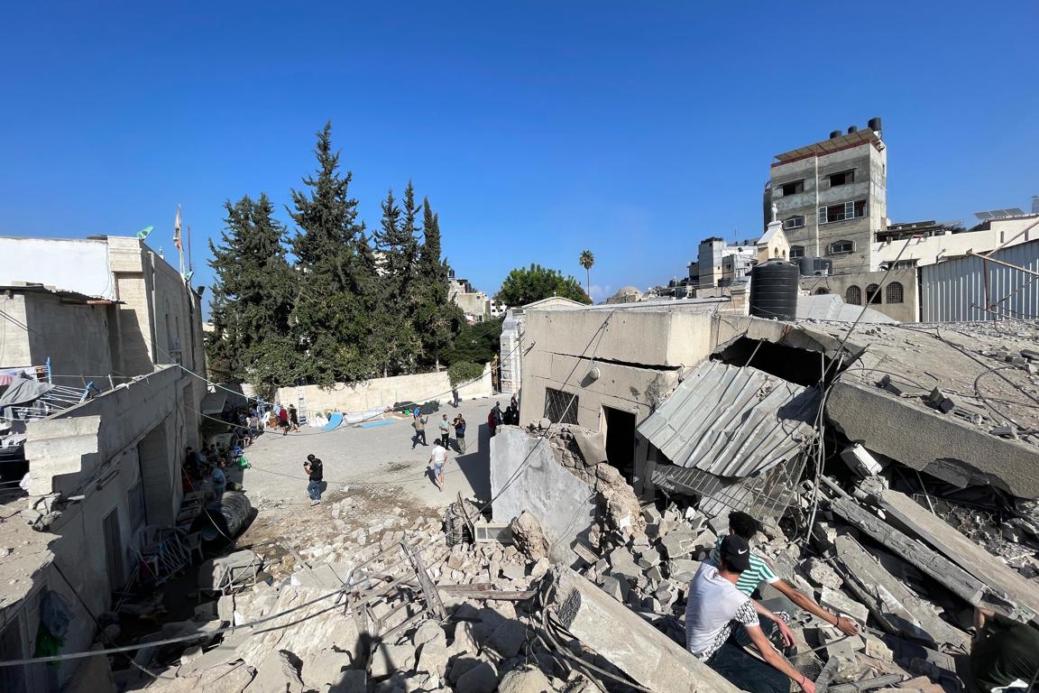 The Aftermath Of Shelling Near A Church In Gaza Photo Credit Caritas Jerusalem