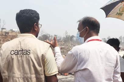 Caritas Bangladesh staff in Cox's Bazar, 2021. Photo: Caritas Bangladesh.