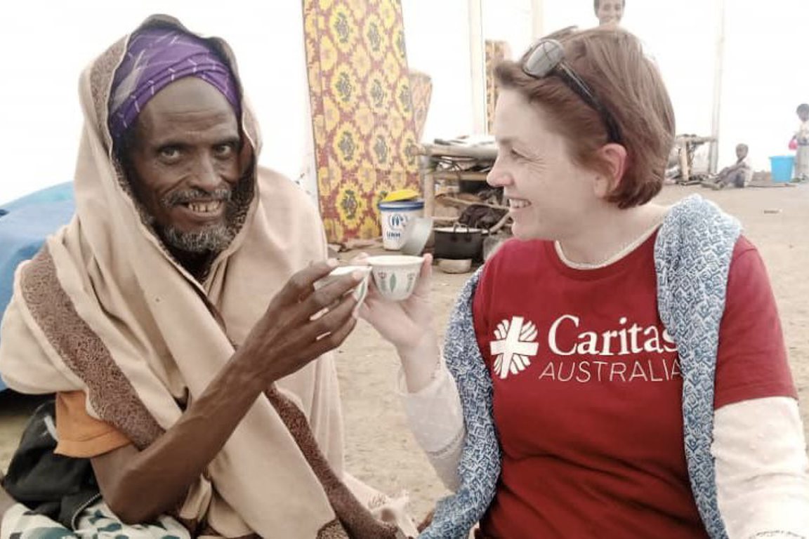 CEO Kirsty Robertson In An IDP Camp In Northern Ethiopia, Photo Caritas Australia