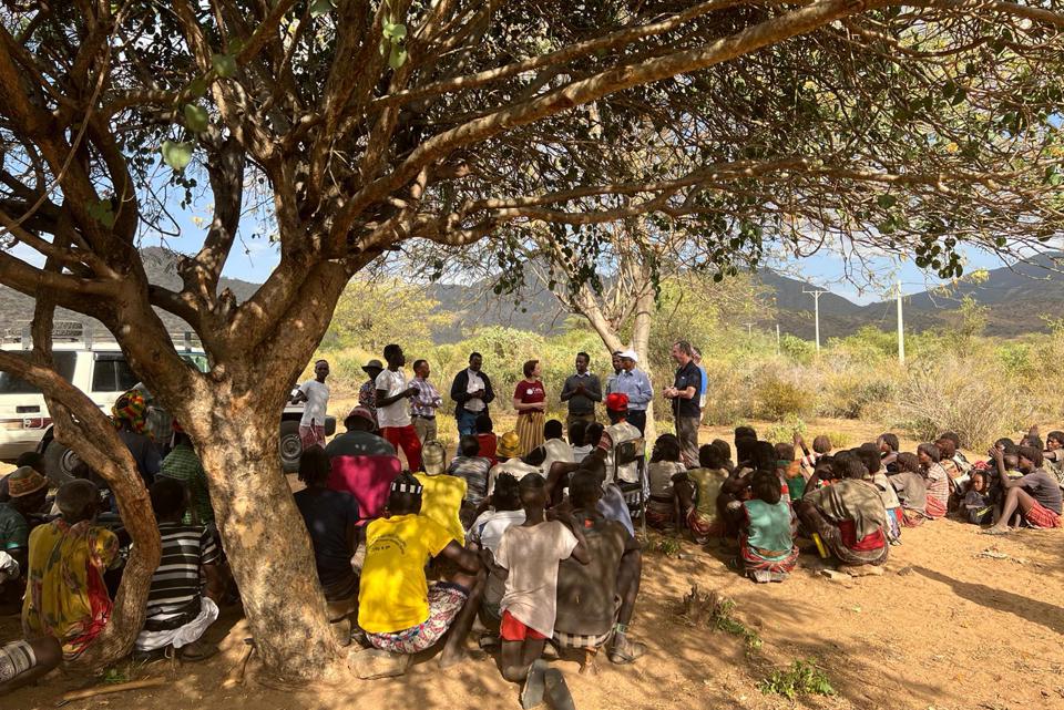 CEO Kirsty Robertson And Richard Landels With Community Members And Partner Staff In Southern Ethiopia. Photo Jessica Stone Caritas Australia