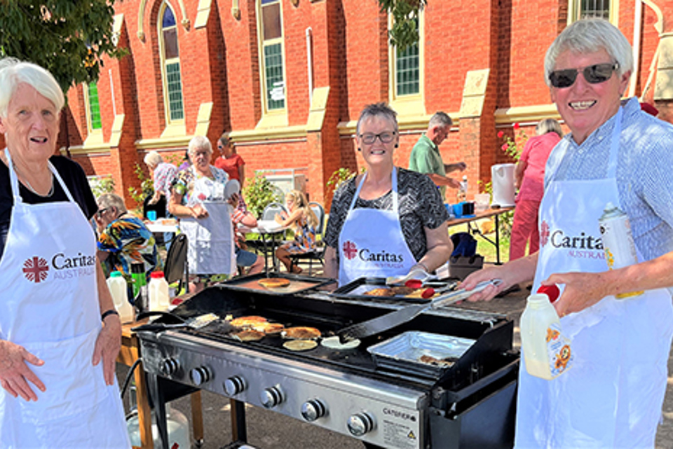 Parishoners Flip Pancakes At St John's