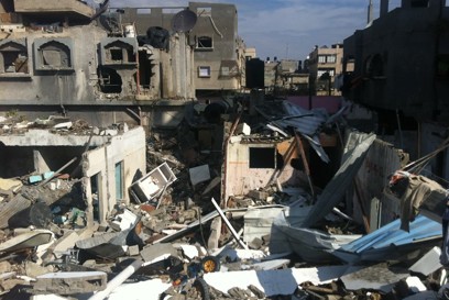 Destroyed building in Gaza