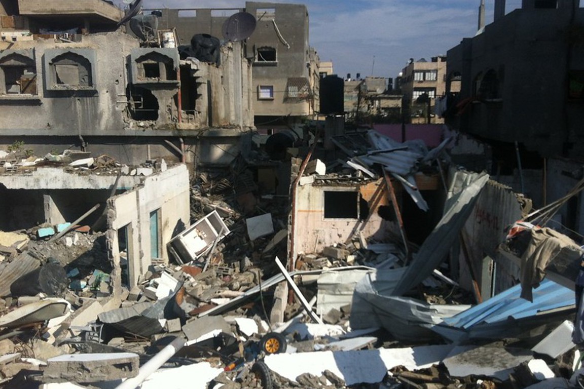 Destroyed building in Gaza