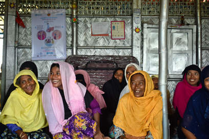 Jamila, A Comunity Leader In Cox's Bazar, In A Woman Friendly Space In The Camp