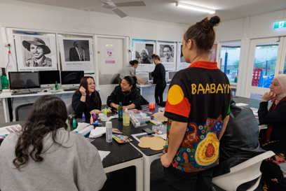 Women At The Young Mums And Bubs Group At Baabayn Aboriginal Corporation. Photo Richard Wainwright, Caritas Australia Min