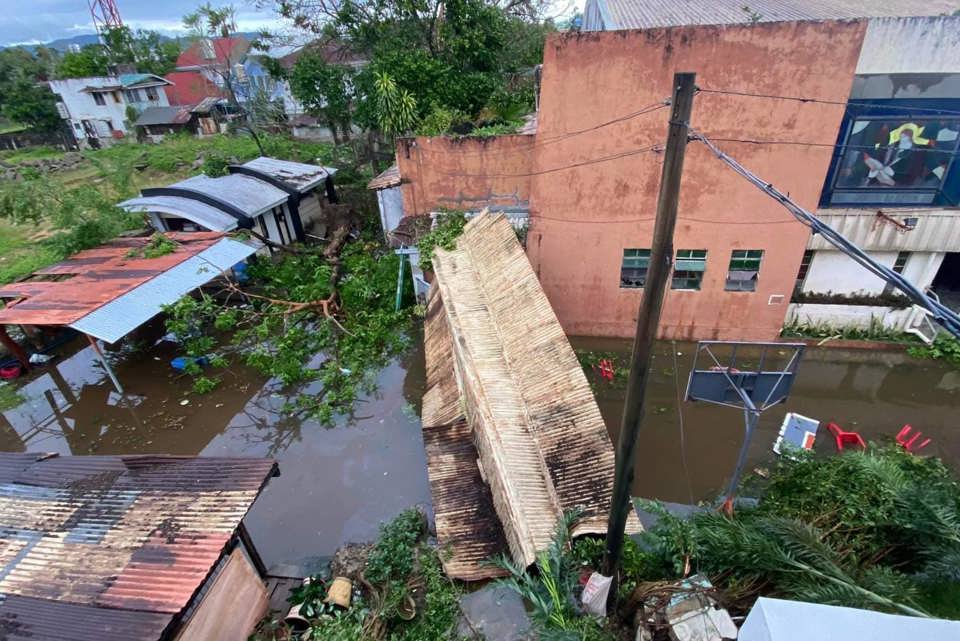 Destruction in Cebu after Typhoon Rai in late 2021.