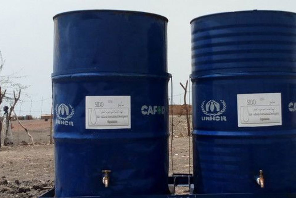 Handwashing Facilities In A Refugee Camp In White Nile State, Sudan, Installed To Prevent The Spread Of Coronavirus. Photo CAFOD