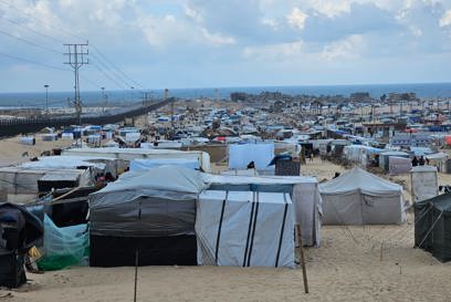 Temporary Shelters Housing People Displaced By Conflict In Gaza Photo Credit CRS