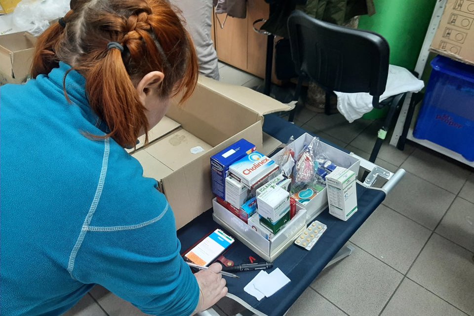 Medicine Being Packed For Distribution To Hospitals In Zaporizhzhia. Photo Caritas Ukraine