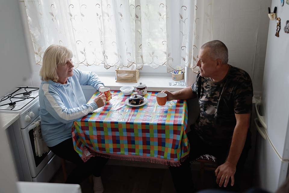 Lyudmila Zhumailo And Her Husband Yuri Popov Left Their Home In Ukraine And Are Now Living In Moldova After Receiving Support From CRS. Photo Schimbator Studio For CRS.