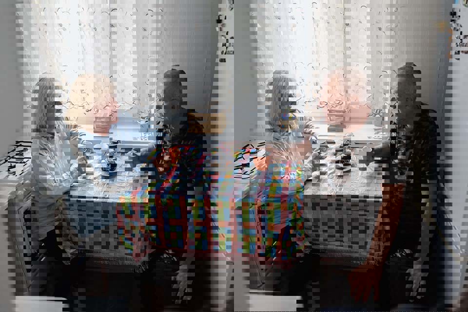 Lyudmila Zhumailo And Her Husband Yuri Popov Left Their Home In Ukraine And Are Now Living In Moldova After Receiving Support From CRS. Photo Schimbator Studio For CRS.