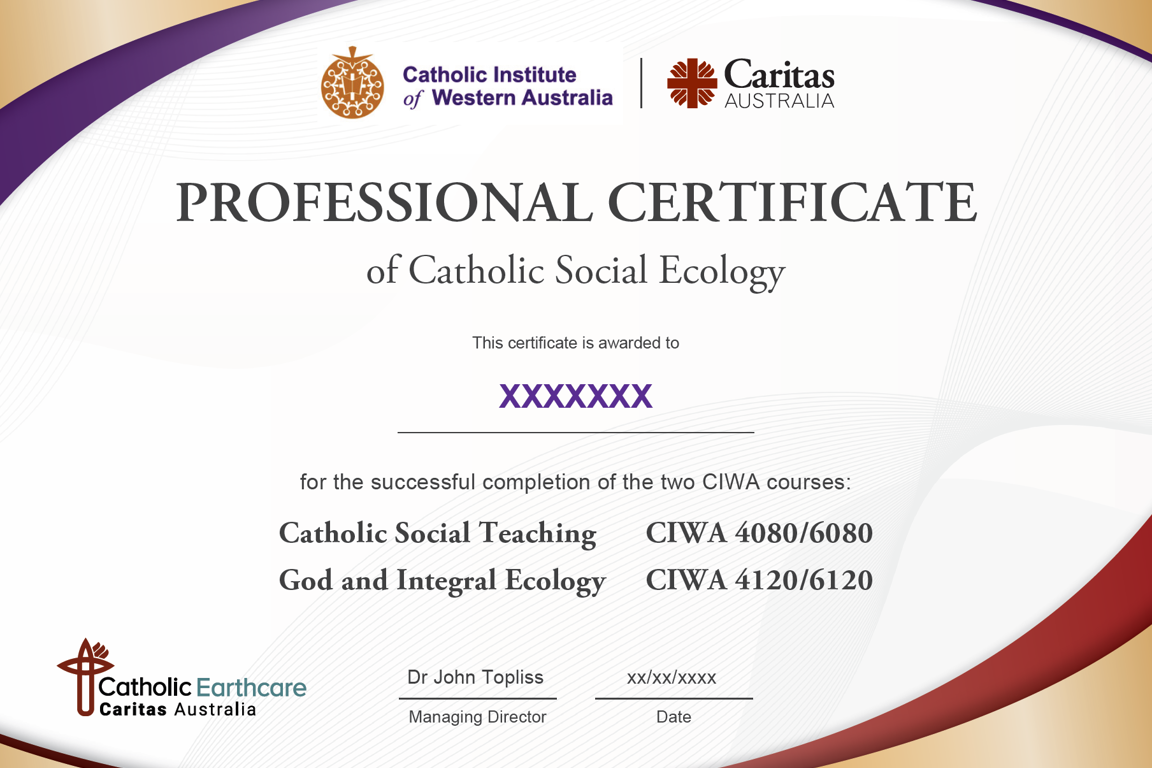 CIWA Catholic Social Ecology Certifcation