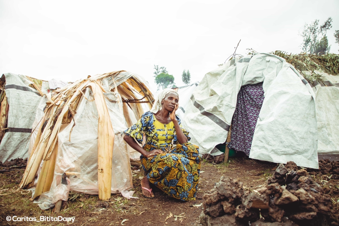 A woman in an IDP camp in Democratic Republic of Congo