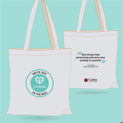 Tote Bag Product Tiles Courage Both Sides