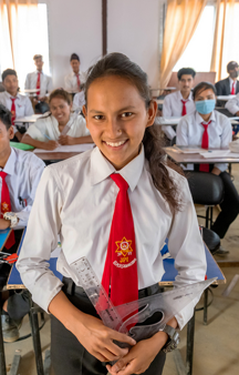 Laxmi at school.