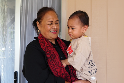 Tupou And Grandson In Tonga